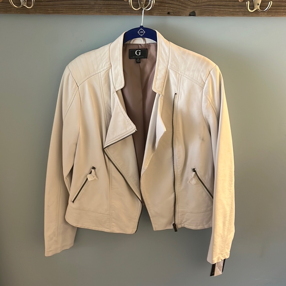 Faux leather G by Giuliana moto jacket. Never worn.